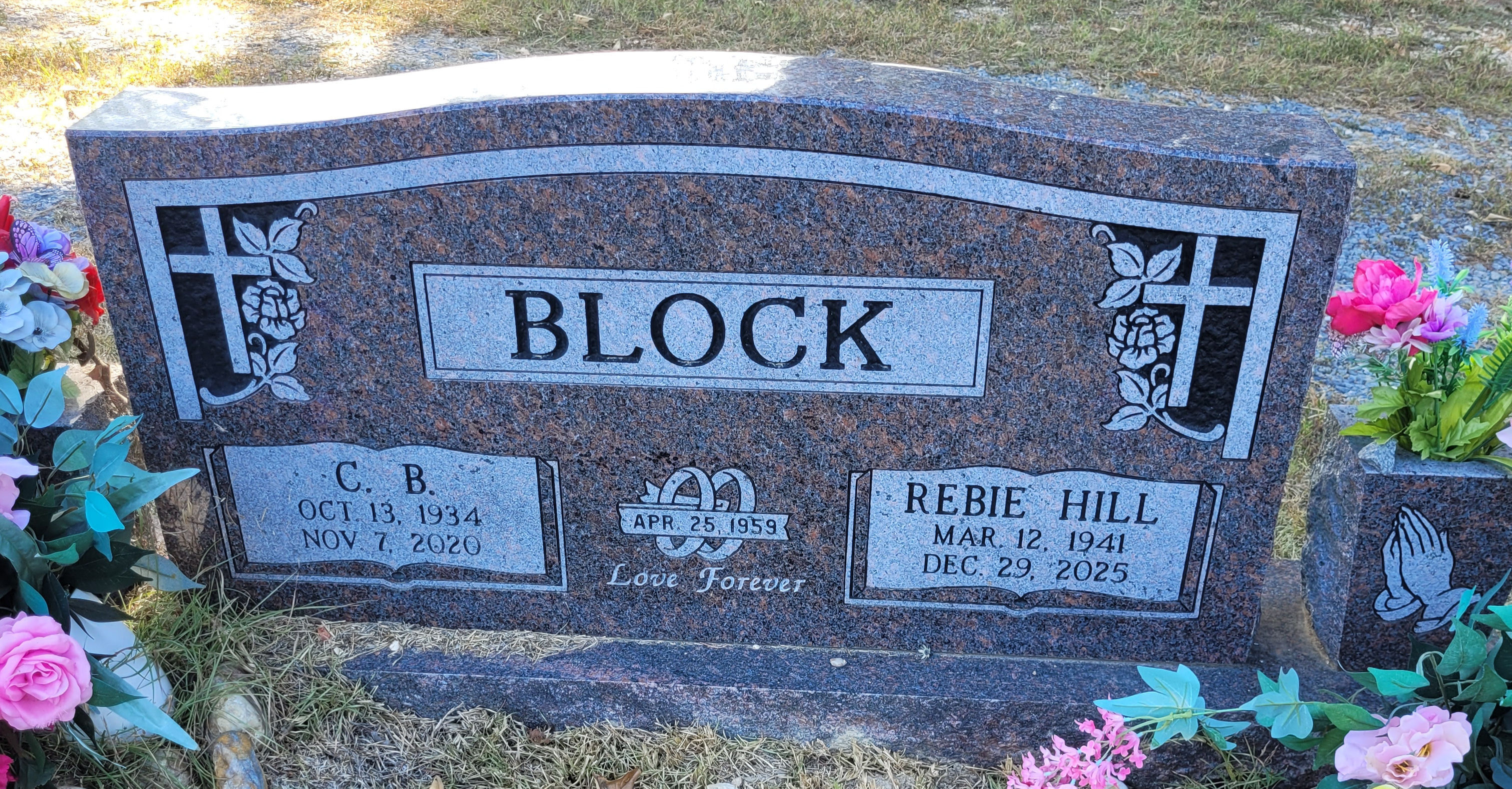 Headstone of C B Block