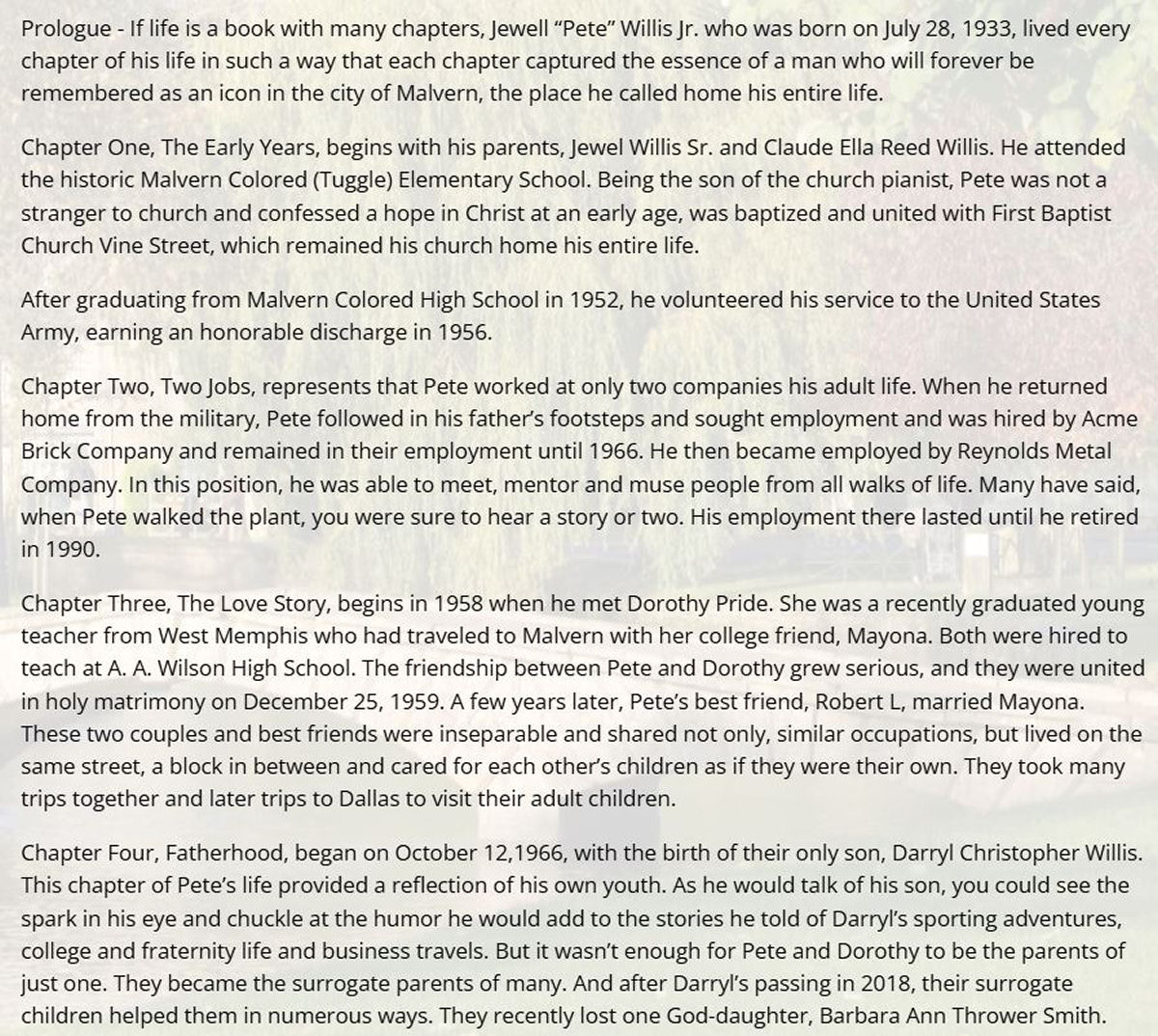 Obituary page 1