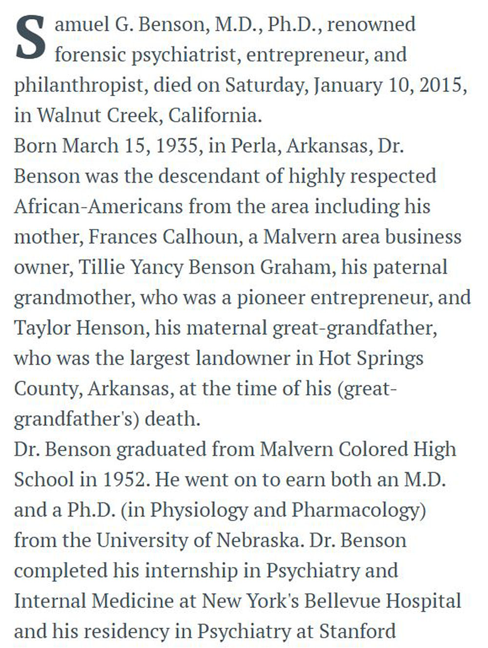 Obituary page 1